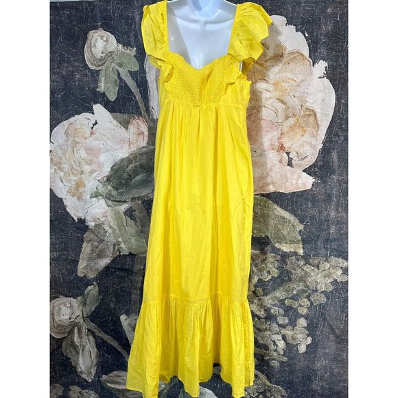 Farm x Anthropologie Ruffle Midi Dress Size XL - Picture 7 of 8